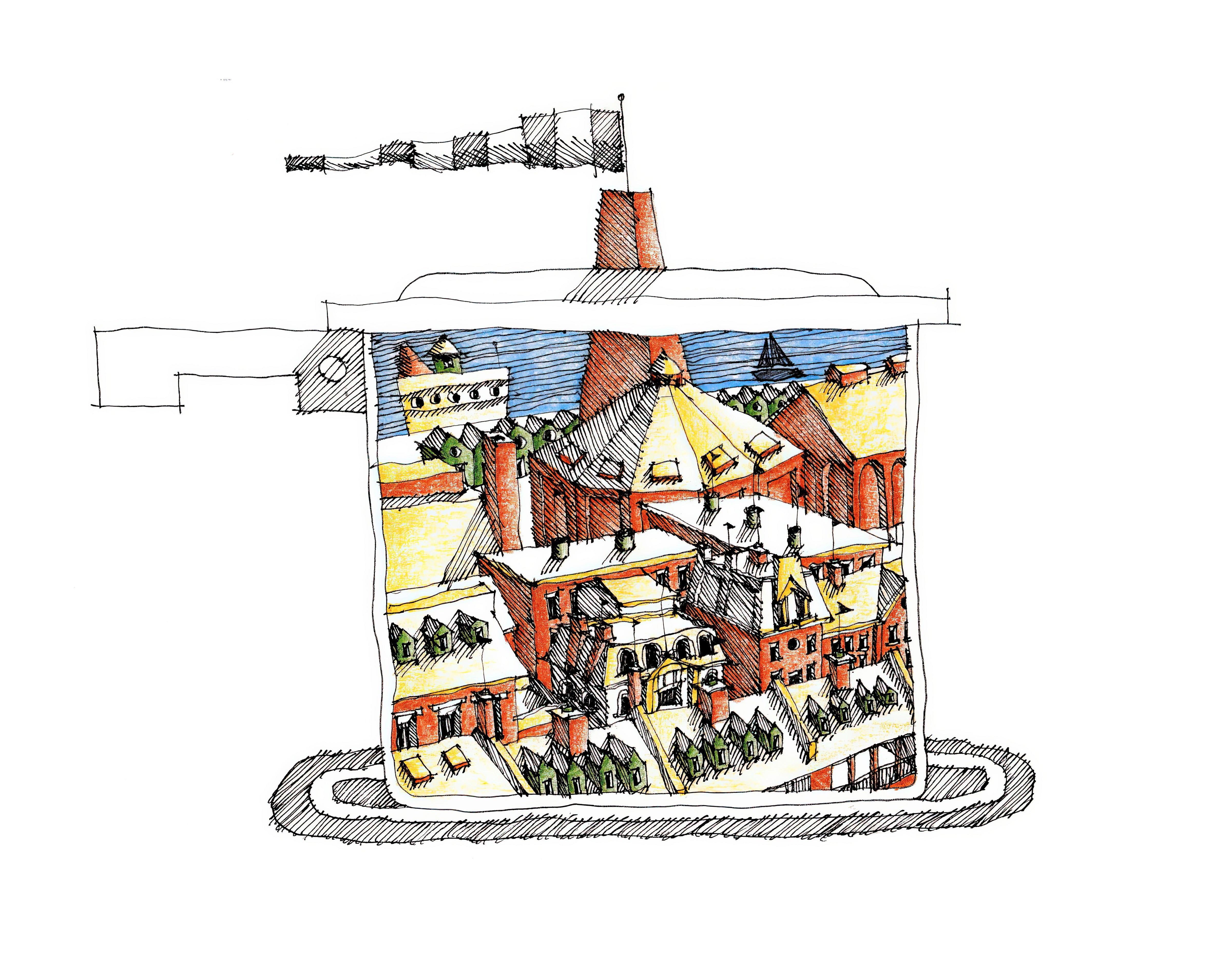 Dessin original  « Cité sous pression »