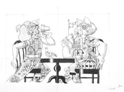 Dessin original  « Pause café »